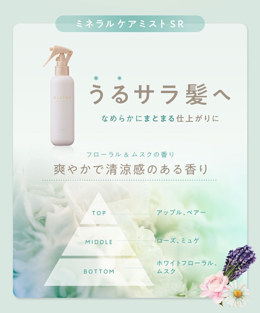 CLAYGE クレージュ トリートメント ミスト 4種11点セット CLAYGE クレージュ ミネラルケアミスト フローラル＆ムスクの香り(SR